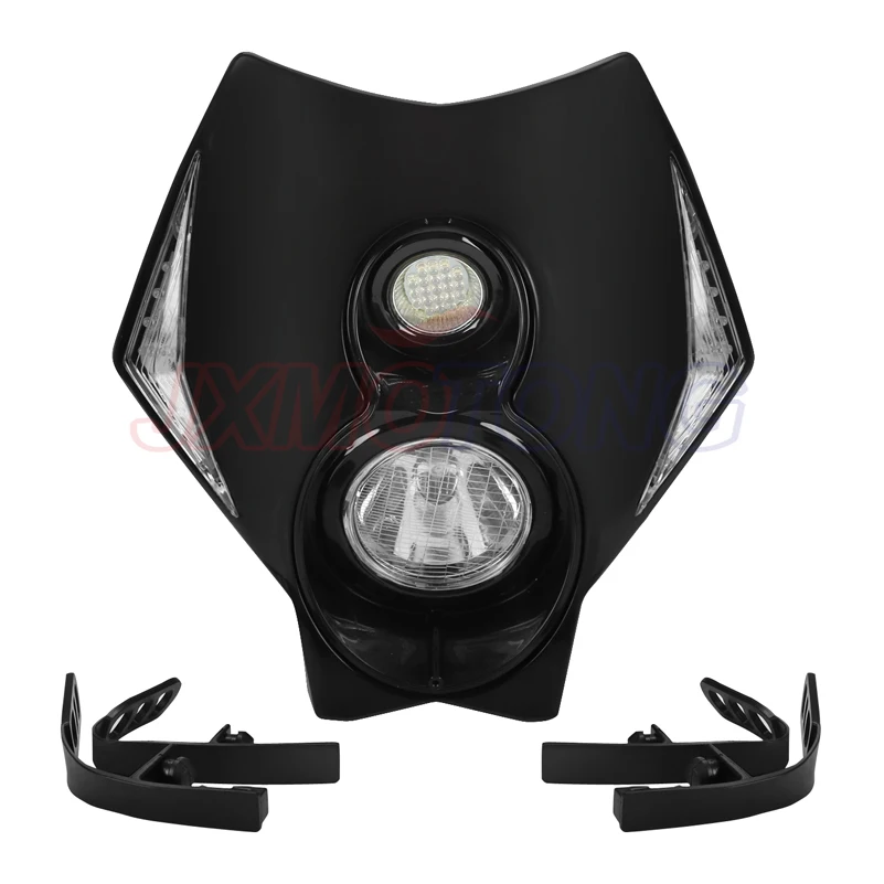 

Motorcycle Dirt Bike Supermoto Universal LED Headlights Headlamp StreetFighter For EXC EXCF SX XC XCR XCW XCF SXF SXS MX