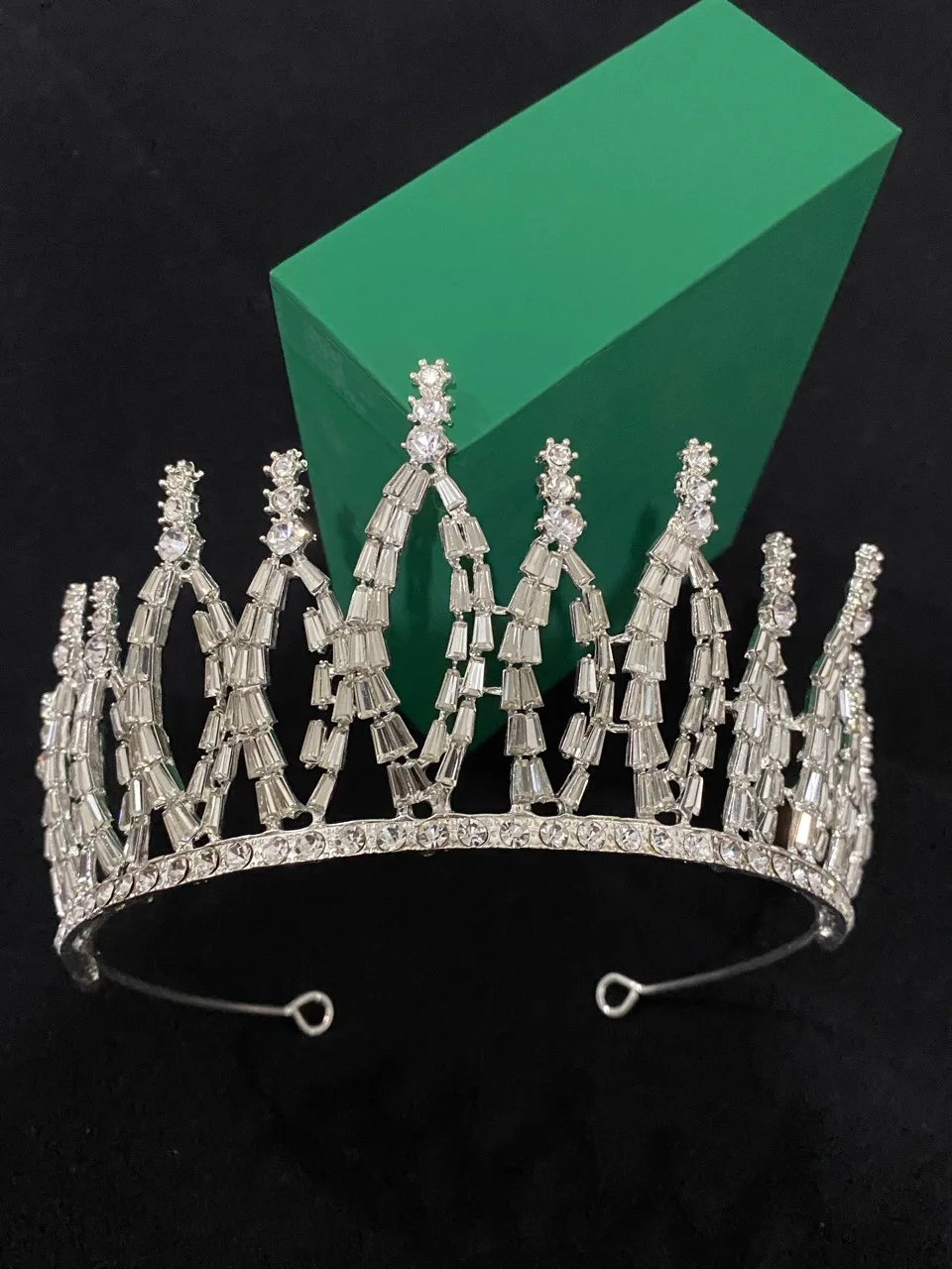 Women's Silver Electroplating Princess Birthday Phoenix Crown Wearing Crown Cake Independent Packaging Headband Wholesale