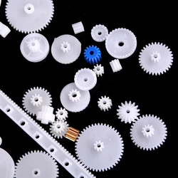 New 60 Pcs/set Plastic Gear Set DIY Rack Pulley Belt Worm Single Double Gears Wholesale