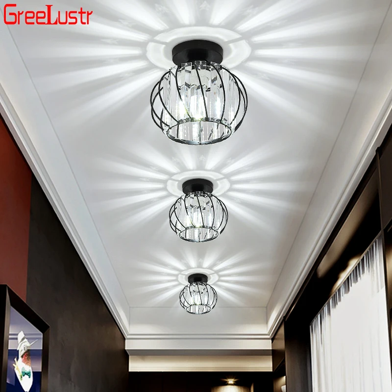 

Modern Minimalist Creative Crystal Hallway Ceiling Lamp Restaurant Luxury Lustre Entrance Light Corridor Porch Fixtures Indoor