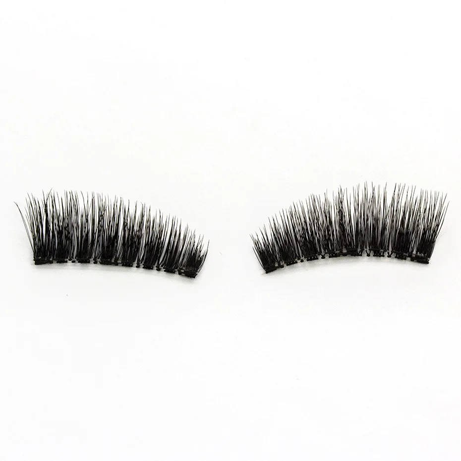 Three Magnetic Iron False Eyelashes 3D Magnetic False Eyelashes Handmade Natural Lifelike Magnet Eyelashes Makeup Cosmetic