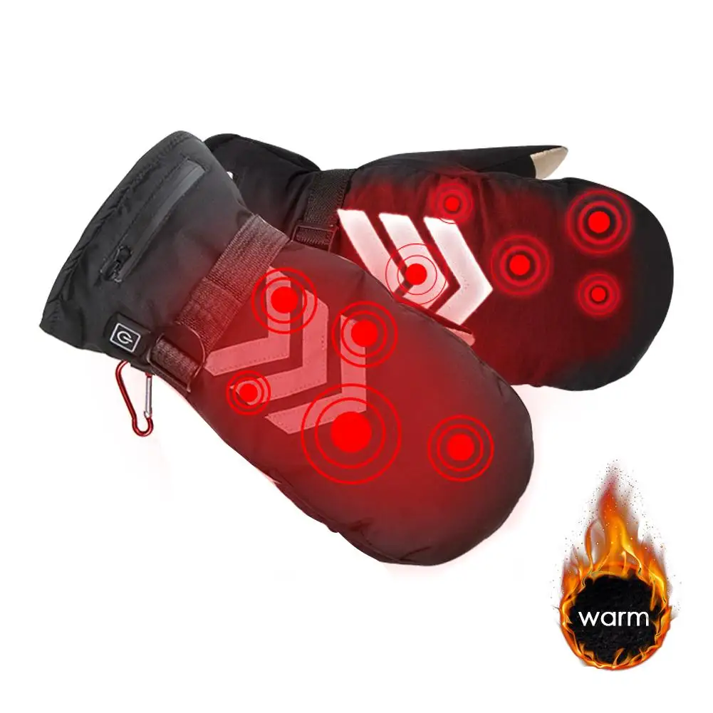 Electric Heating Gloves Rechargeable Lithium Battery Powered Heated Gloves For Men Women Winter Camping Hiking Hunting Skiing