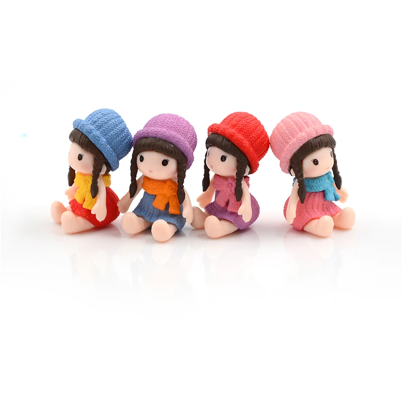 1Pc Mini Girl Doll DIY Micro Landscape Dolls Fairy Garden Miniatures Decor Dollhouse Figures