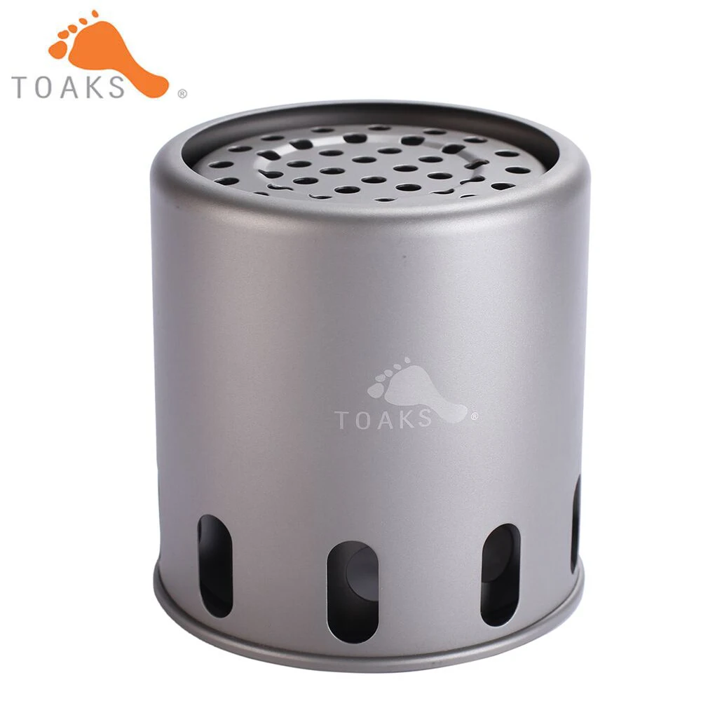 TOAKS Titanium Wood Gas Stove Burning For Outdoor Camping Hiking Backpacking Stove Wood Burning Stove 225g 7.9oz STV-11