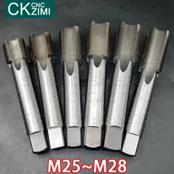 1PCS M25 M26 M26.5 M27 M28 HSS Tap Straight shank taps for standard machines Tapping Metric Plug Right hand Tap Drill Tools Tap
