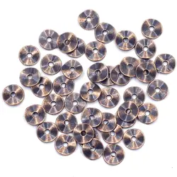 Spacer Beads Wave Round Tortuose Ring Zinc Metal Alloy Copper Tone For Charms Bracelets Jewelry DIY Findings 9mm 100Pcs