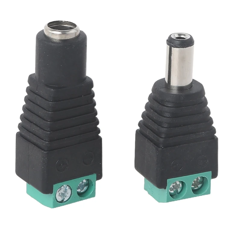 12V męski + żeński 2.1x5.5MM DC Power wtyczka Jack złącze adaptera do kamera telewizji przemysłowej kabel koniec drutu wtyczka Adapter T21A