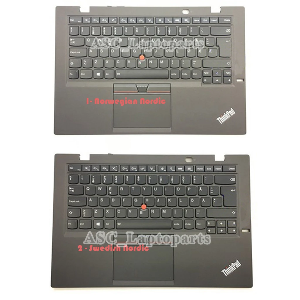 

New Nordic Finnish Danish Norwegian Swedish Keyboard for LENOVO Thinkpad X1 Carbon 3rd 2015 & Palmrest Top Cover Case & Touchpad