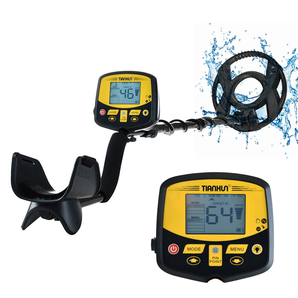 Professional Underground Metal Detector TX-950 with 11 Inch High Accuracy Waterproof Search Coil Pinpoint Function LCD Display