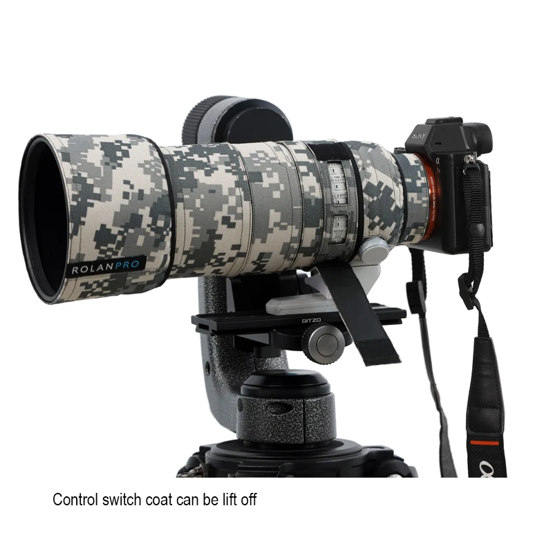 ROLANPRO Waterproof Lens Coat for Sony FE 70-200mm F/2.8 GM OSS II Camouflage SEL70200GM2 Lens Protective Case Guns Cover