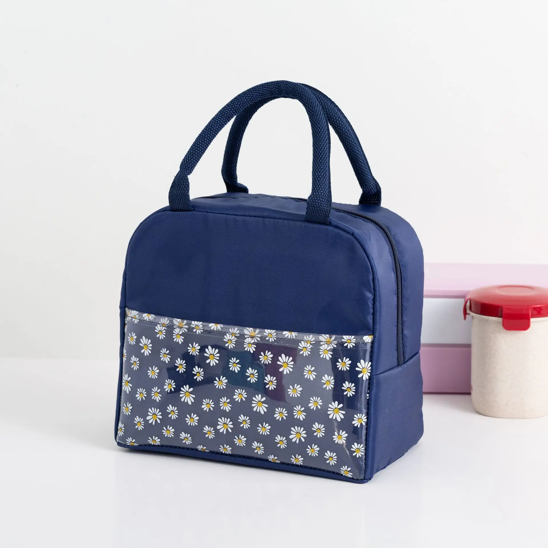 High-Capacity Oxford Cloth Daisy Lunch Bags Insulation Thermal Portable Food Bento Picnic Travel Cooler Tote Bag Case Handbags