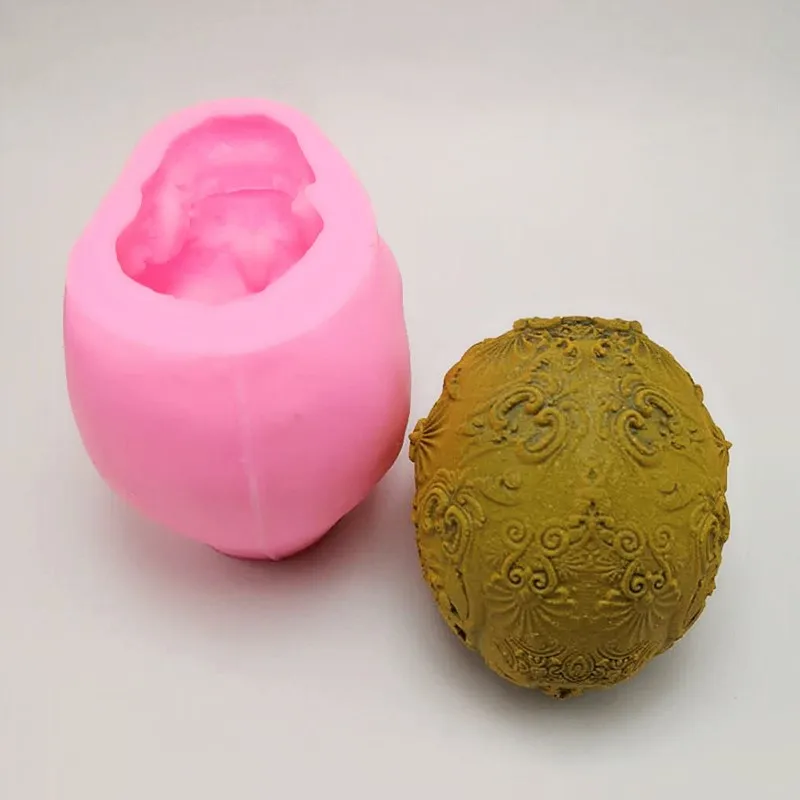 Exquisite pattern skull silicone mold DIY production candle resin handicraft mold