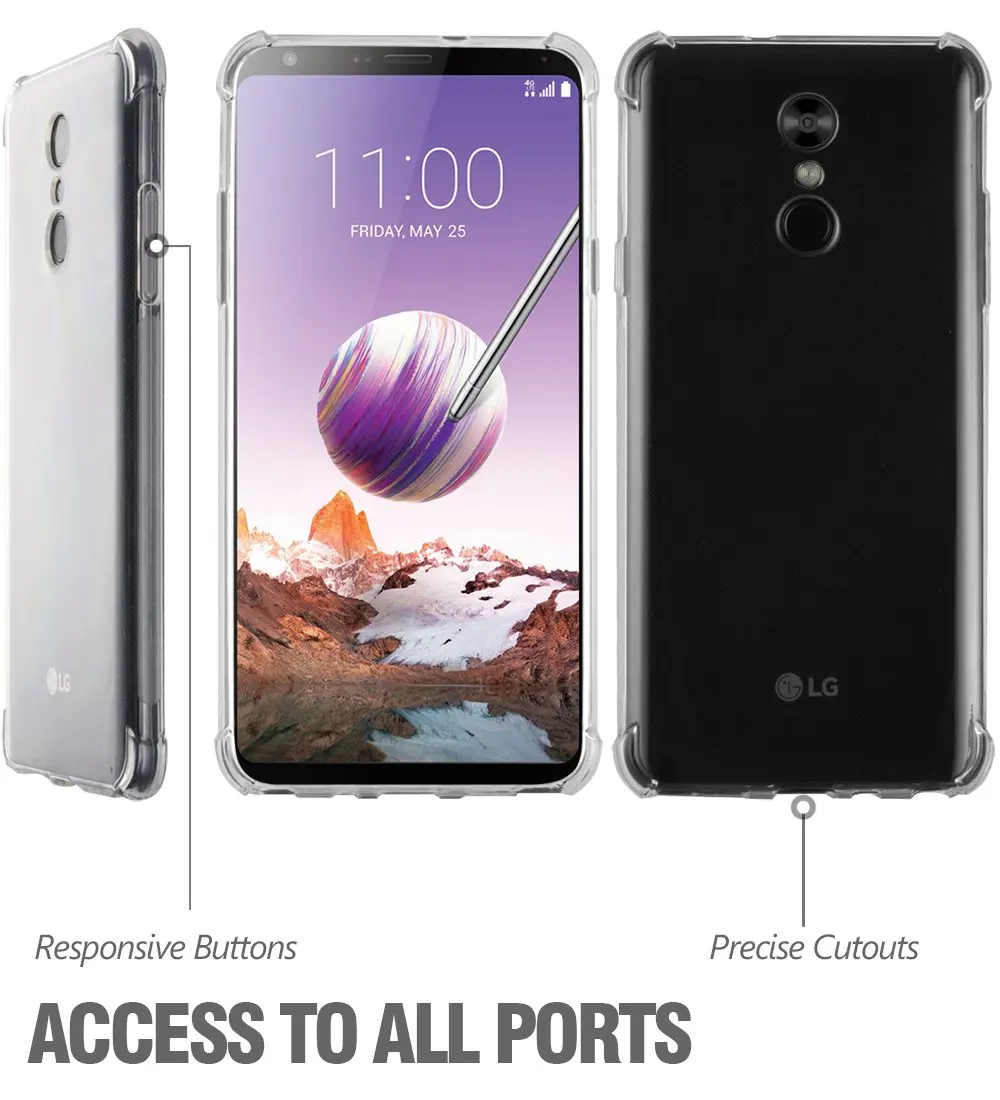 Custodia in TPU di lusso sottile per LG Stylo 6 5 4 per LG Velvet 5G K30 2019 K20 V40 ThinQ G8 X G7 custodie in silicone morbido trasparente