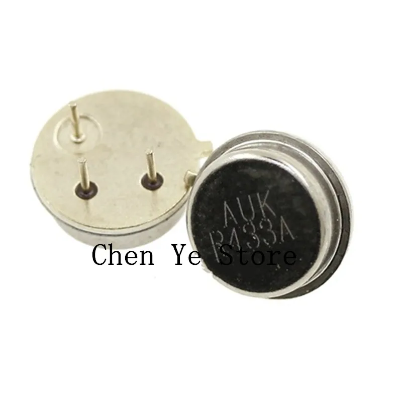 Free Shipping10PCS Round R433A 433Mhz Filter SAW Oscillator Resonator TO-39 3 Pins