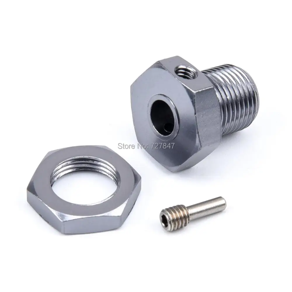 Aluminum Wheel hubs 17mm Hex Nuts Threadlock Replace 5353X for RC TRX 1/10 E-Revo E-Maxx Revo 3.3 Slayer Pro 4x4 Summit XO-1