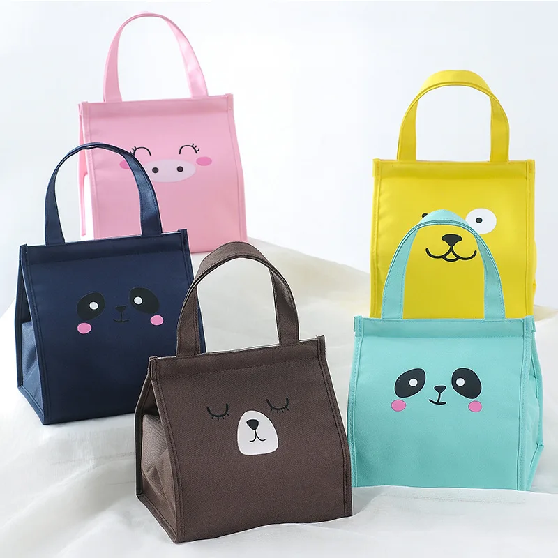 

Functional Pattern Cooler Lunch Box Lunch Bags Portable Insulated Canvas Lunch Bag Thermal Food Picnic Children Lunch Bag