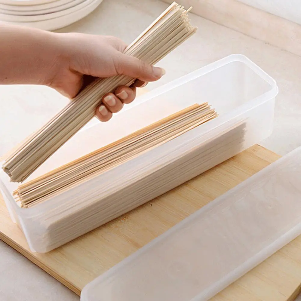 Noodles Container Kitchen Food Storage Large Capacity Rectangular Pasta Box Fresh-keeping Case