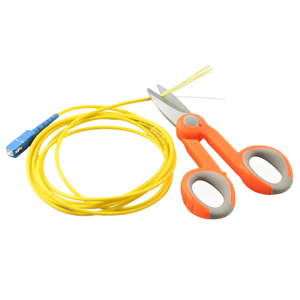 Kits de herramientas de fibra óptica de empalme, herramientas de mano de fibra óptica, pelado de fibra óptica, tijeras de Kevlar, envío directo, 1