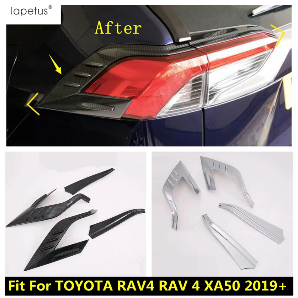 

Lapetus Accessories For TOYOTA RAV4 RAV 4 XA50 2019 - 2024 ABS Rear Trunk Tail Lights Lamp Eyelid Eyebrow Cover Kit Trim