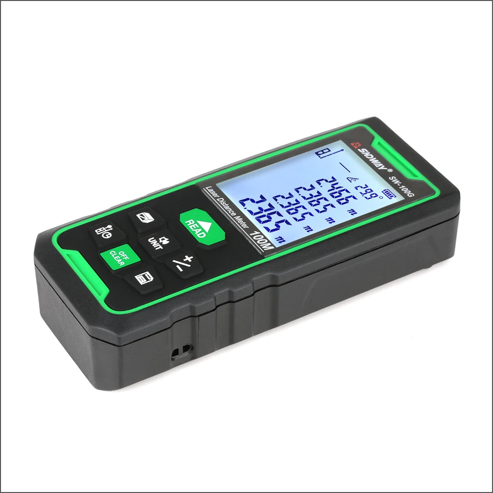 SNDWAY Laser Rangefinder Green Lines Distance Rangefinder Digital Range finder Laser Tape Distance Ruler Sensor Distance Meter