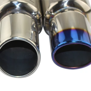 العالمي الفولاذ المقاوم للصدأ العادم أنبوب كاتم الصوت تلميح, كاتم الصوت أنبوب الذيل, كاتم الصوت, سيارة ودراجة نارية, OD, 51 مم, 57مم, 63مم, مقبس, 89 مم أعلى 12 مبيعات كاتم صوت العادم دراجة آلية - No11