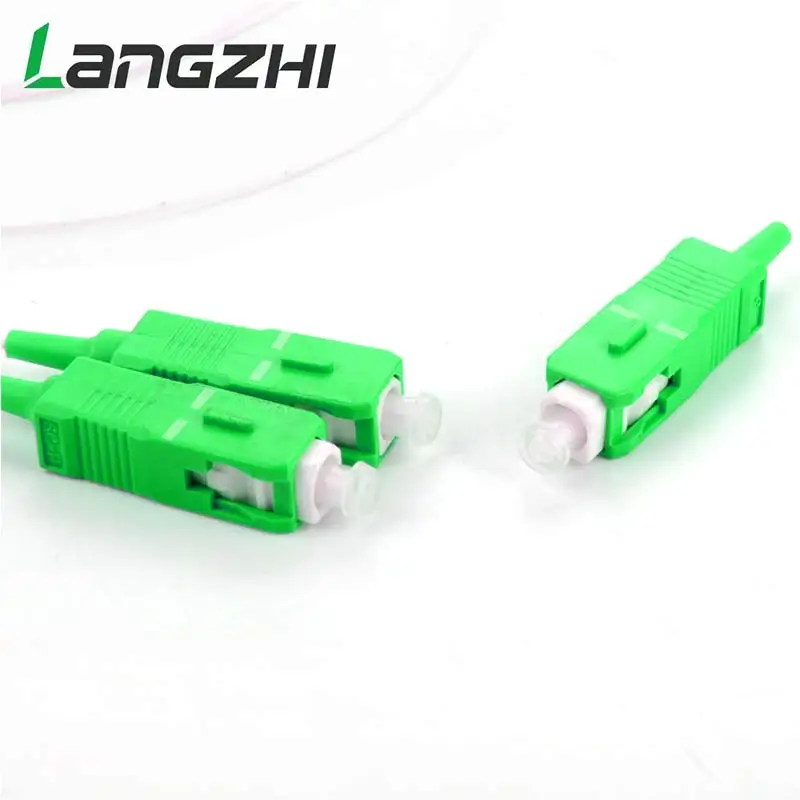 10 Chiếc Đặc Biệt Wholesal 0.9Mm Mới SM Ống Thép 1X2 Mini Blockless SC/APC 2 Cổng kéo Nón Sợi Quang PLC Bộ Chia Dây