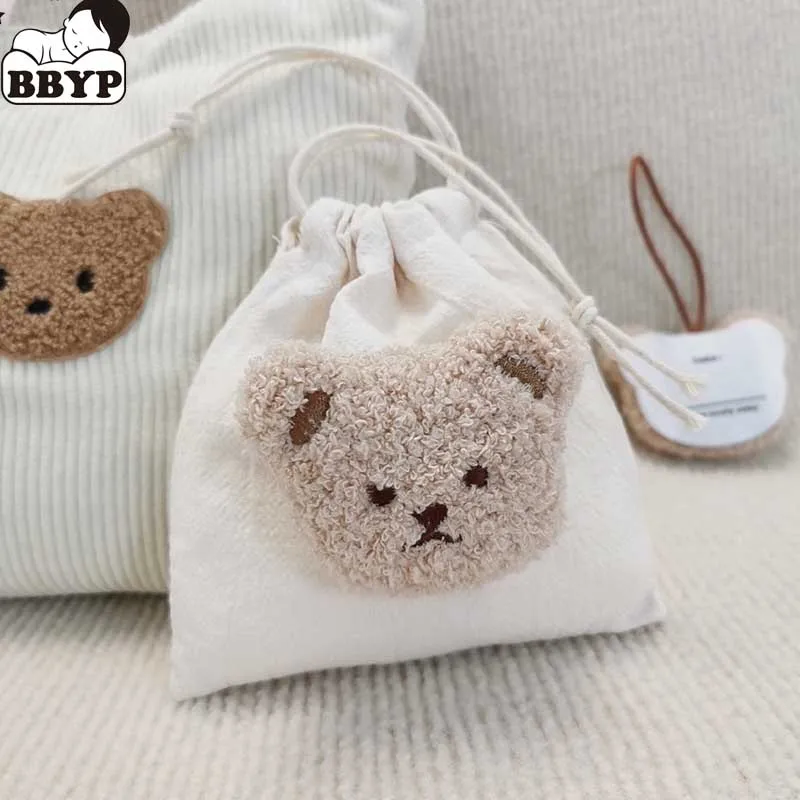 

Cartoon Bear Mummy Bag Drawstring Pocket Baby Kindergarten Clothing Storage Bag Traveling Out Wash Bags