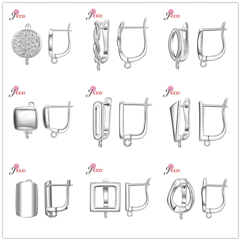 

925 Sterling Silver Accessories Jewelry Findings Tool Clip Buckle Clasp Open Jump Rings Earring Hook Jewelry Making Supplies Kit