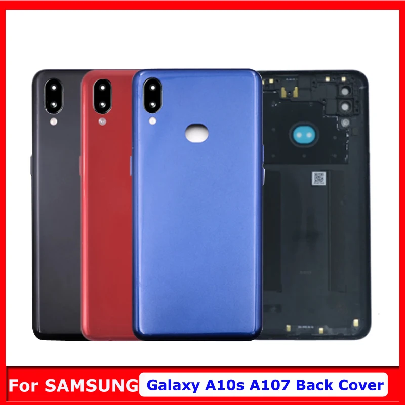 

Защитный чехол для аккумулятора для Samsung Galaxy A10S A107f A107m/ds, задняя крышка корпуса с рамкой для объектива камеры, задняя крышка, детали