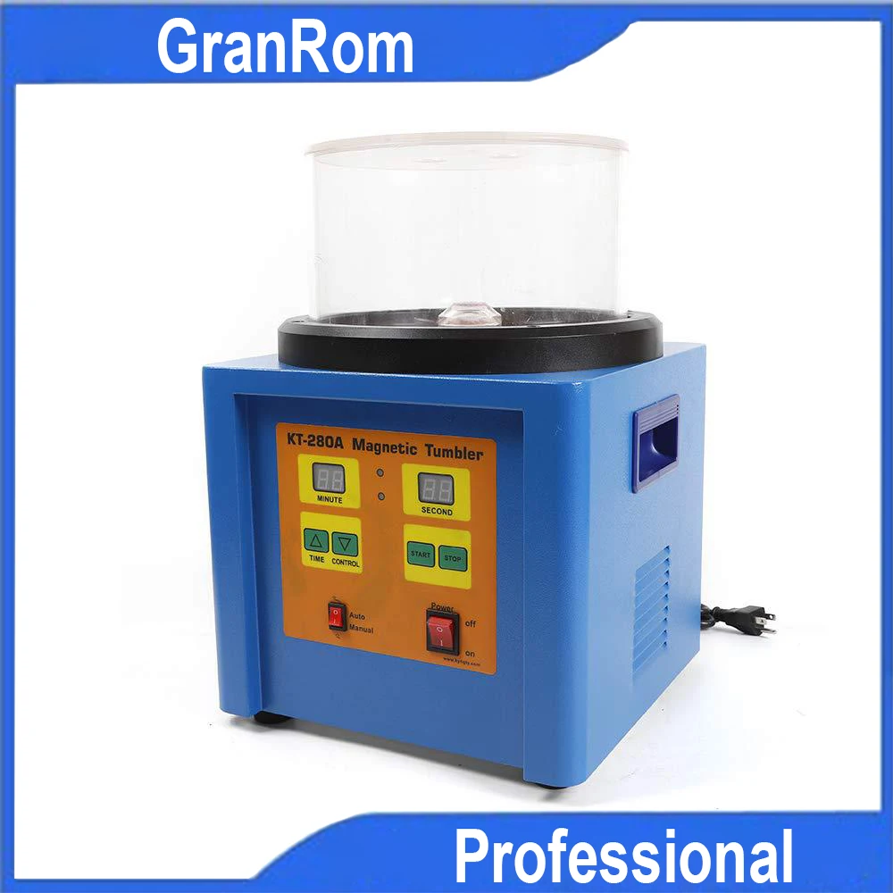 

Magnetic Polishing Machine KT-280A Table Jewelry Tumbler Automatic Reversing Deburring Polishing Equipment