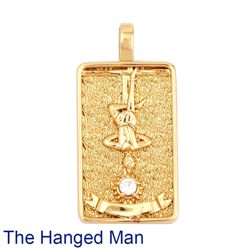 Tarot Karten Charm Anhänger, 2021 Neue 18K Reales Gold Überzogene DIY Schmuck Zubehör für Armbänder Halsketten Machen M06 – Detail 20