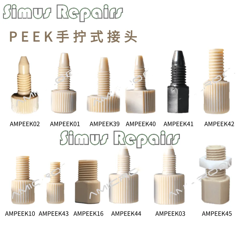 Liquid Chromatography PEEK Connector Finger-tight PEEK Connector Similar To Agilent Island Zinwater Thermo Scientific