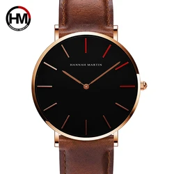 HANNAH MARTIN-Reloj de pulsera de cuarzo japonés para hombre, cronógrafo de lujo, resistente al agua, de nailon ultrafino, creativo, a la moda