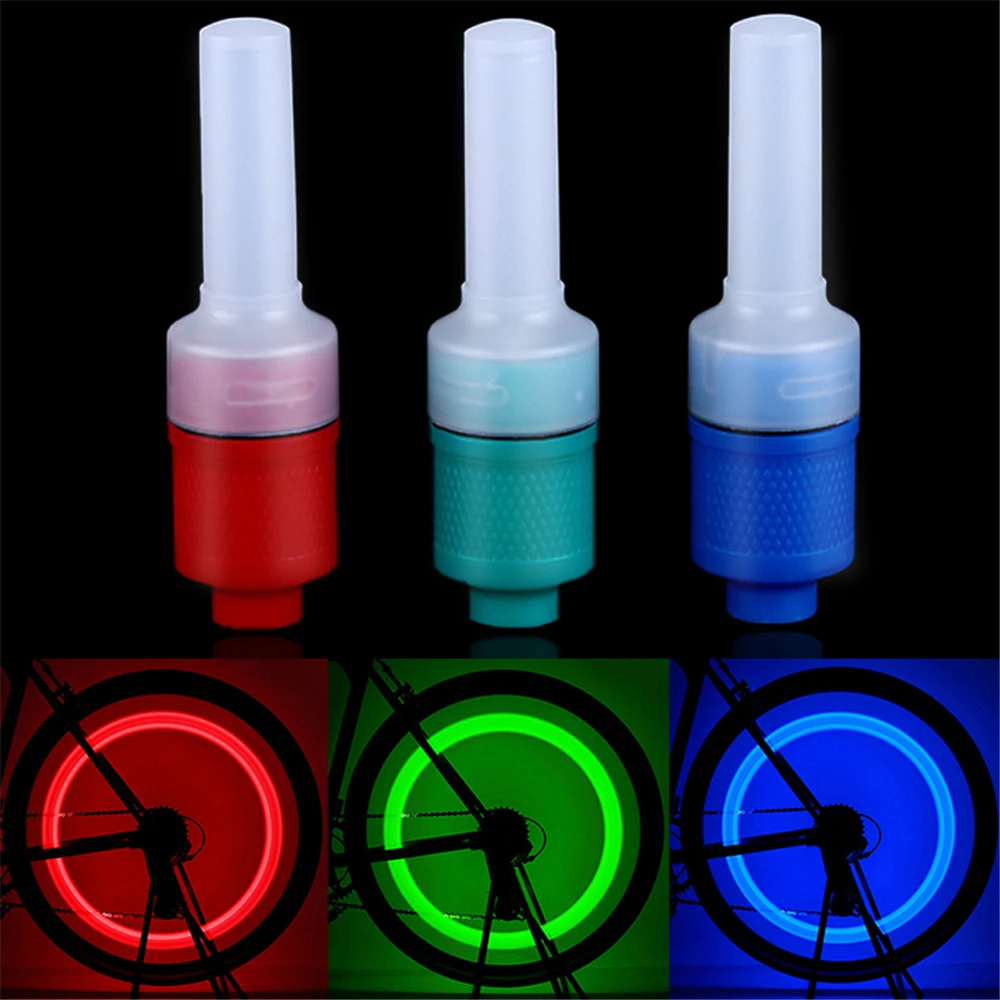 LED Bicycle Light Neon Bike Spoke Light Waterproof Motorcycle Car Wheel Spoke Light Tire Valve Dust Cap Lamp Cycling Accessories