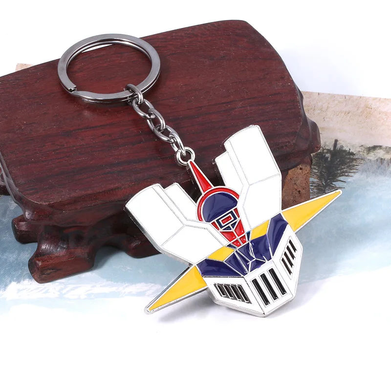 Anime Mazinger Z Keychain UFO Robot Grendizer Logo Key Chain for Men Car Keyring Jewelry Accessories