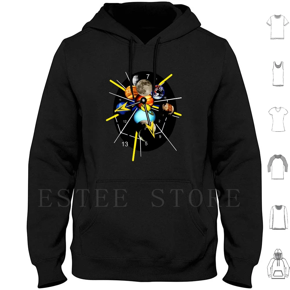 The Cosmic Clock-Master Of Time Hoodies Long Sleeve Cosmos Universe Once Upon A Time Destiny Time Lord Numerology