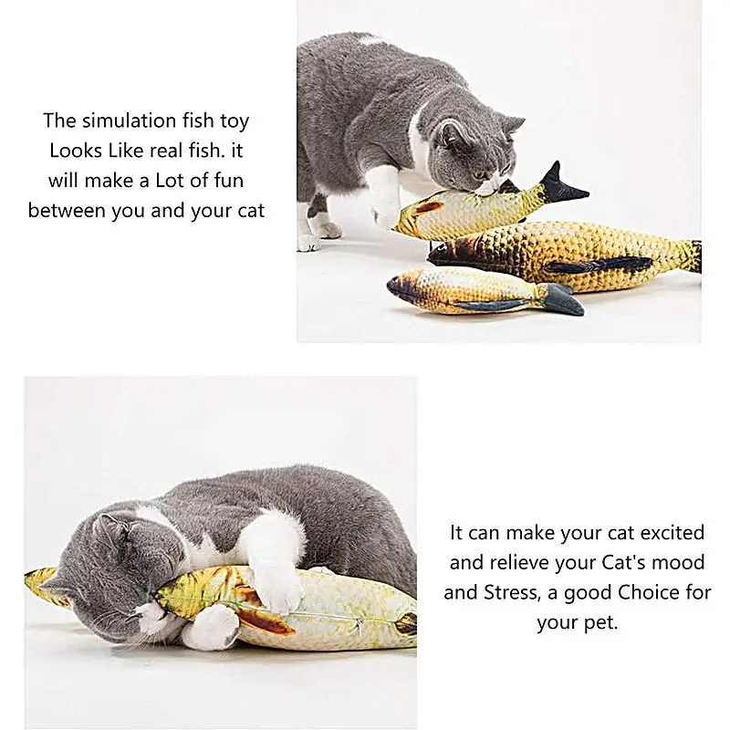 Cat Wagging Catnip Toy Dancing Moving Floppy Fish Cats Toy USB Charging Simulation Cat Toy Electronic Pet Cat Toy