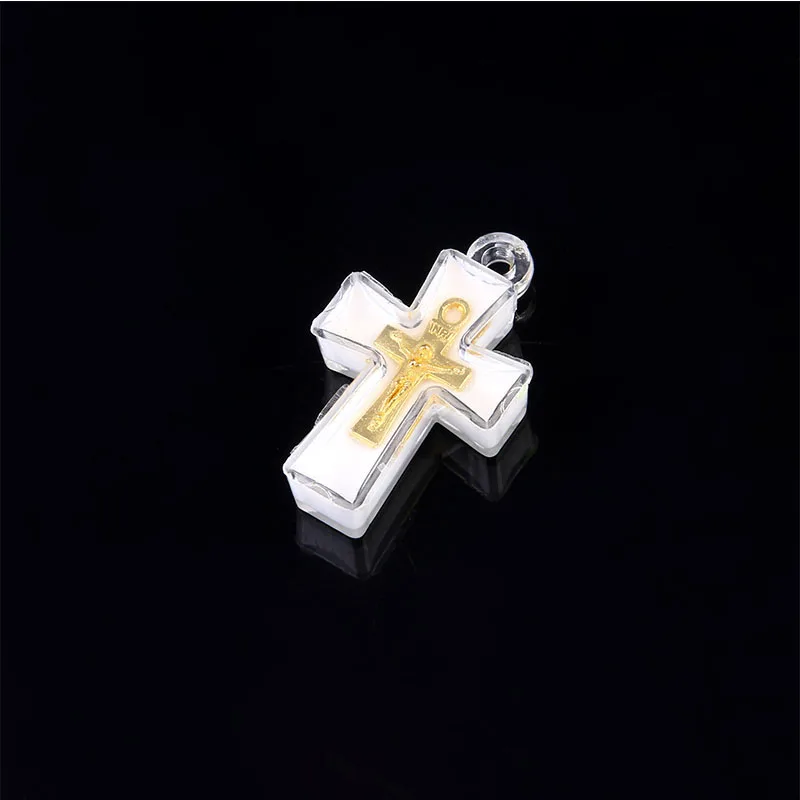 100pcs/Catholic Mini Jesus Cross Pendant Handmade Cross Pendant Charm Jewelry,