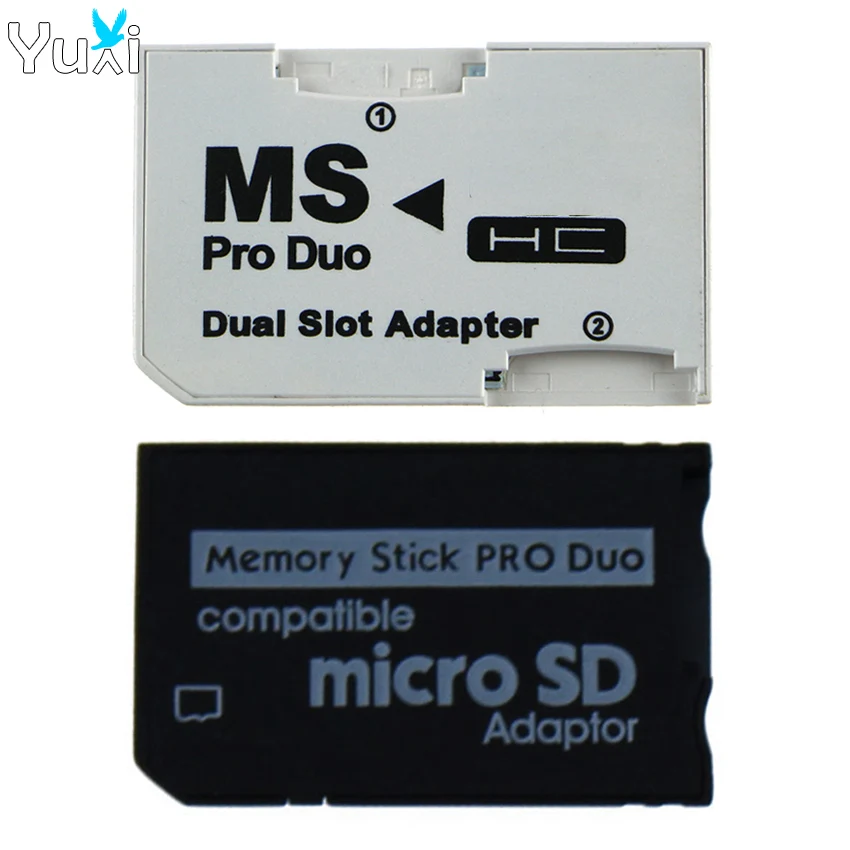 YuXi Memory Card Adapter Micro SD TF Flash Card to Memory Stick MS Pro Duo for PSP Card Single / Dual 2 Slot Adapter