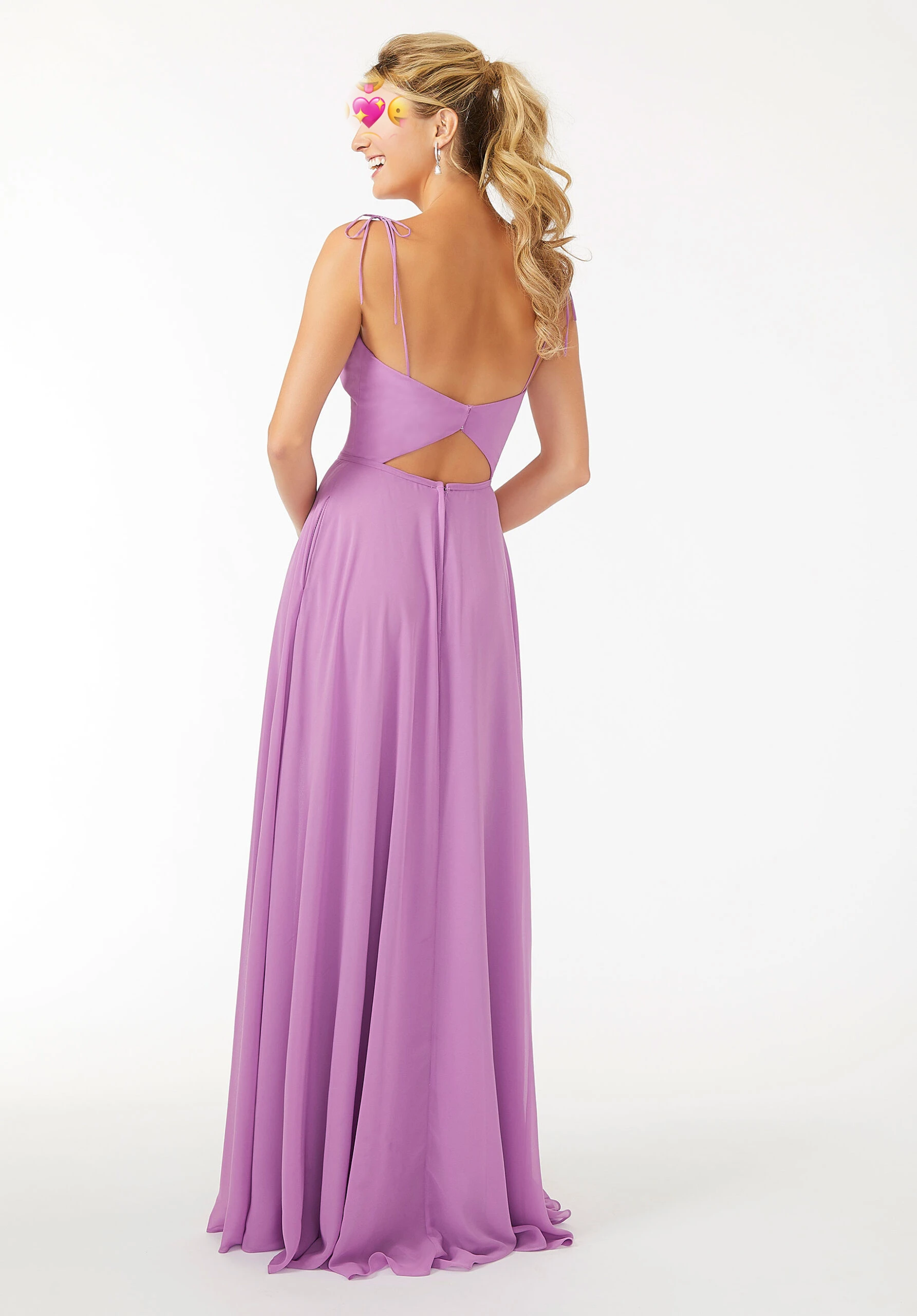 Alças de espaguete roxo vestidos de dama de honra longo a linha sem mangas chiffon vestidos de festa para o casamento vestidos de hóspedes sexy split