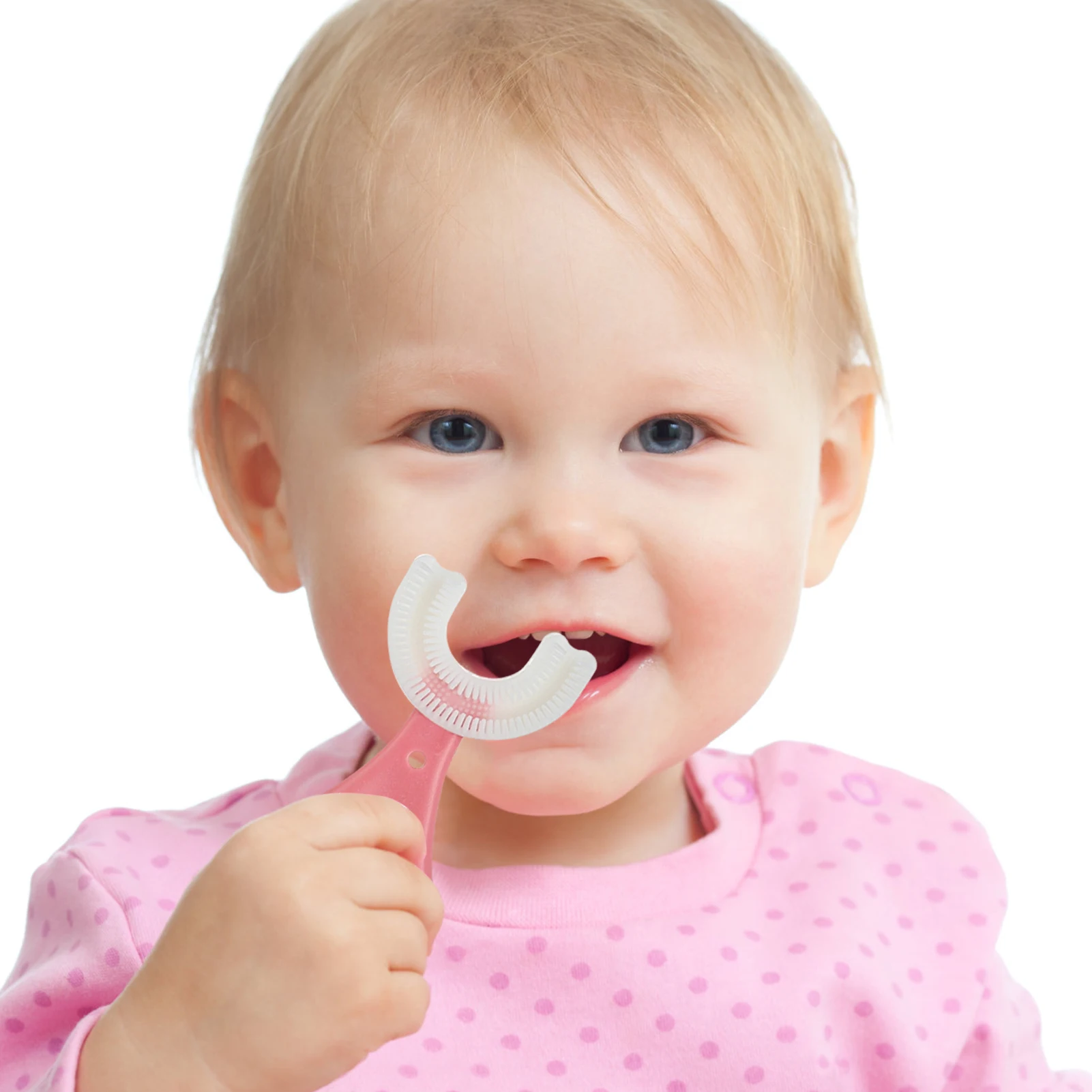 Children U Shape Toothbrush Safe Soft Rounded Kids Toothbrush 360Oral Teeth Cleaning Toddler Toothbrush 2 Types Manual Training