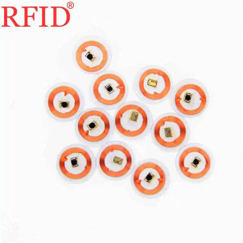 ID 125khz EM4100 TK4100 25mm Transparent Circular Coin Read Only Card Keyfobs RFID Proximity Token Access Control Tag Smart Tag