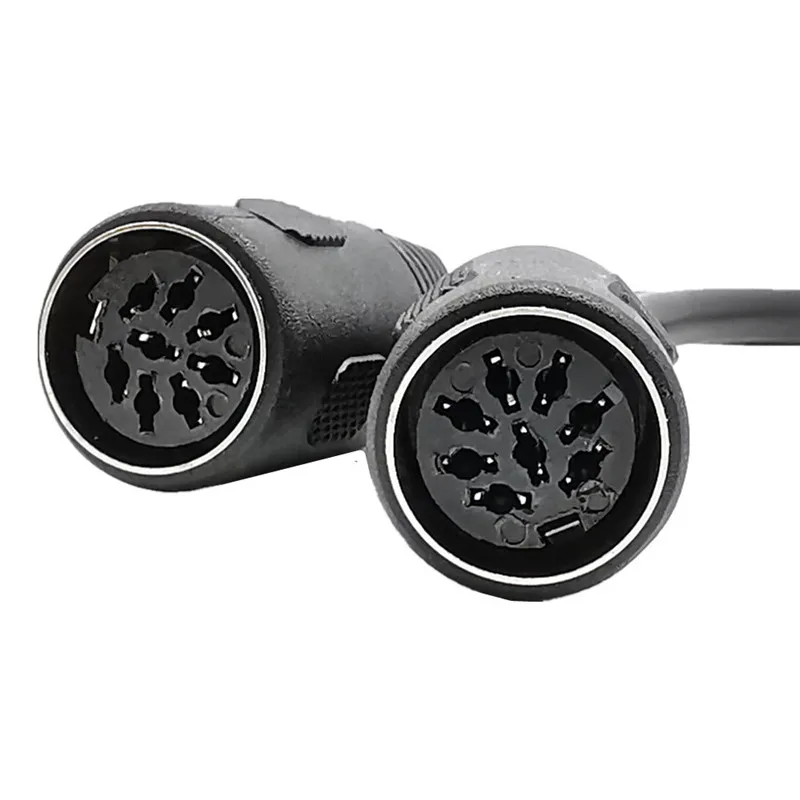 محول كابل 8-Pin DIN ، محول ذكر إلى 2 أنثى ، 0.3 متر