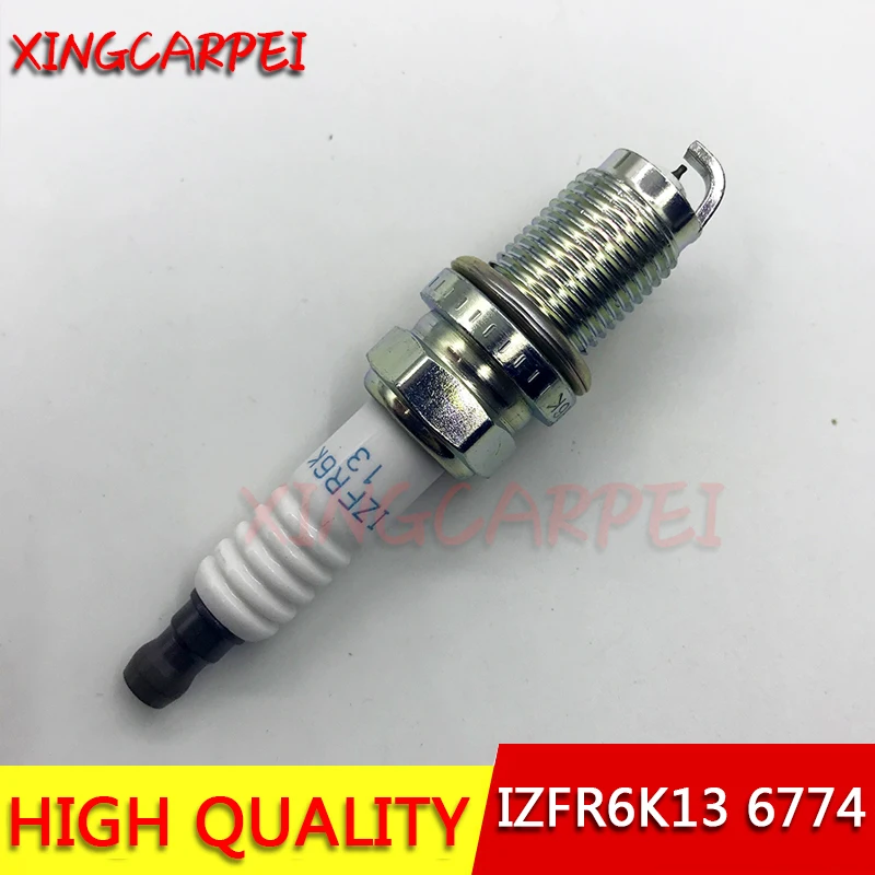 4pcs IZFR6K13 6774 Laser Iridium Spark Plug for Honda City Civic Accord Jazz Fit CR-V fit for Acura MDX RSX 9807B56A7W Auto Part