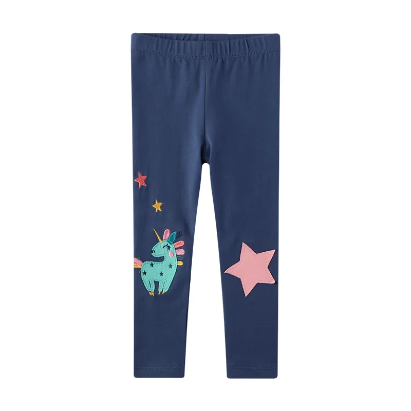 FJFille-Leggings 100% en coton pour filles, pantalons skinny à imprimé dessin animé, pour enfants, fjKF083