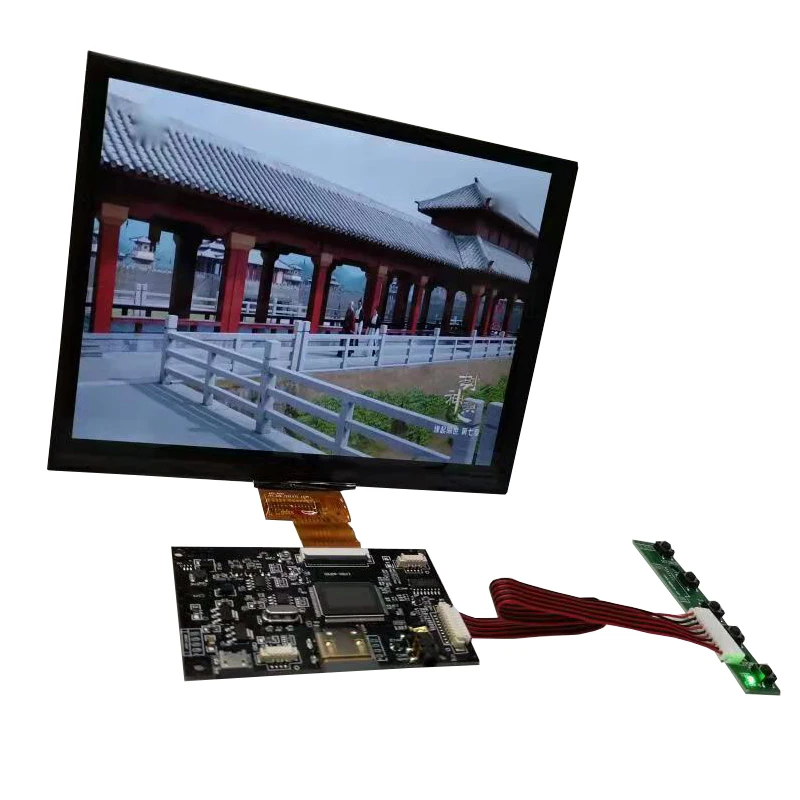 Kit de módulo de exibição de 8 polegadas com solução de fonte de alimentação embutida
