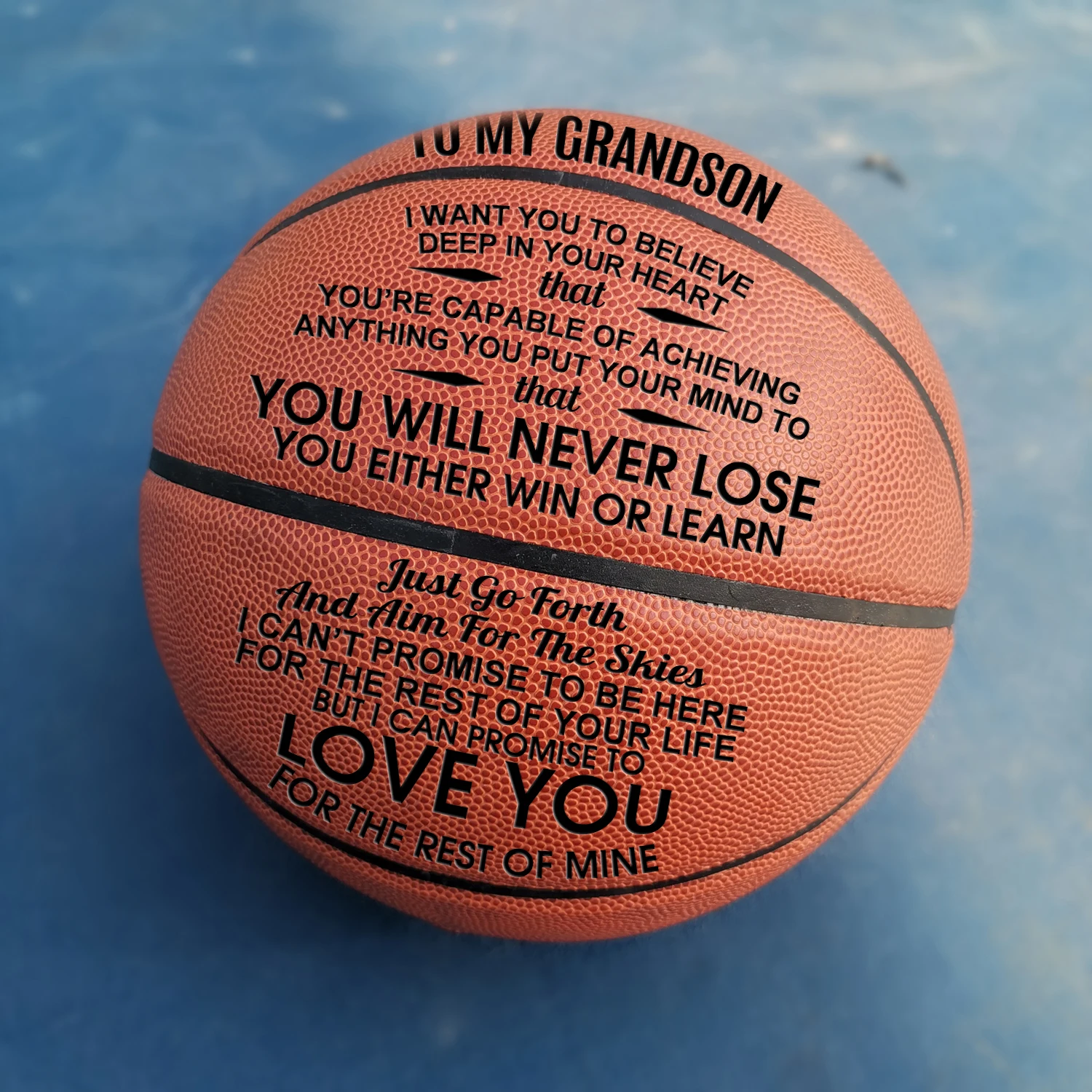 To My Grandson You Basketball Wholesale or retail  Cheap Basketball Ball Official Size7 Basketball With Net Bag+ Needle