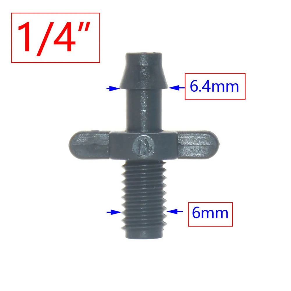 1/8 1/4 Cal nawadnianie ogrodu złącza kolczasty pojedynczy podwójny kolanko kroplownik do nawadniania sprzęgło podlewanie montaż dla 3/5 4/7mm wąż