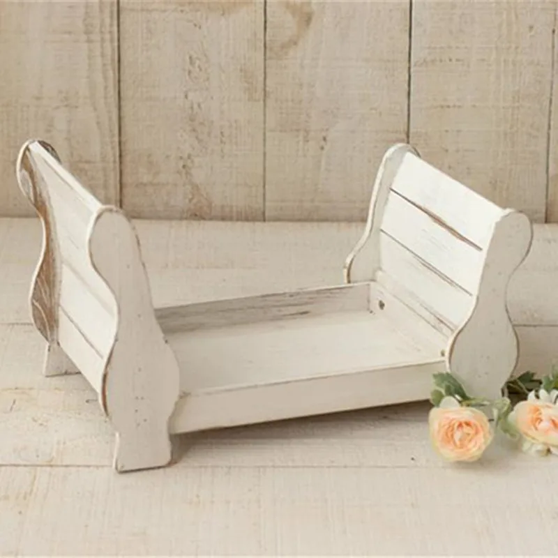 Baby Photography Accessories Vintage Wood Bed Studio Newborn Photo Props Backdrop Bebes Accesorios Recien Nacido Fotografia Sofa