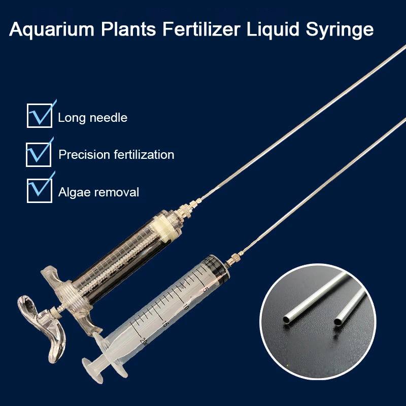 

Aquarium Plants Growth Heathy Fertilizer Liquid Syringe 30cm 50cm Fish Tank Injector For Grass Tank Aquarium Tools